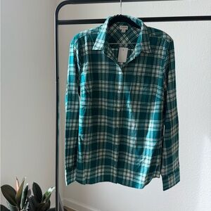 J. Crew Green Plaid Button Down Shirt